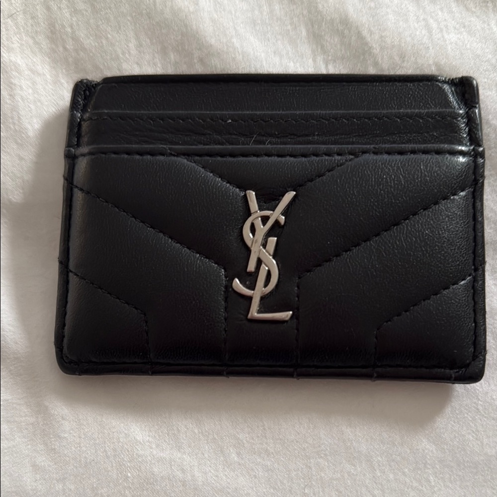 YSL Black Leather Card Holder